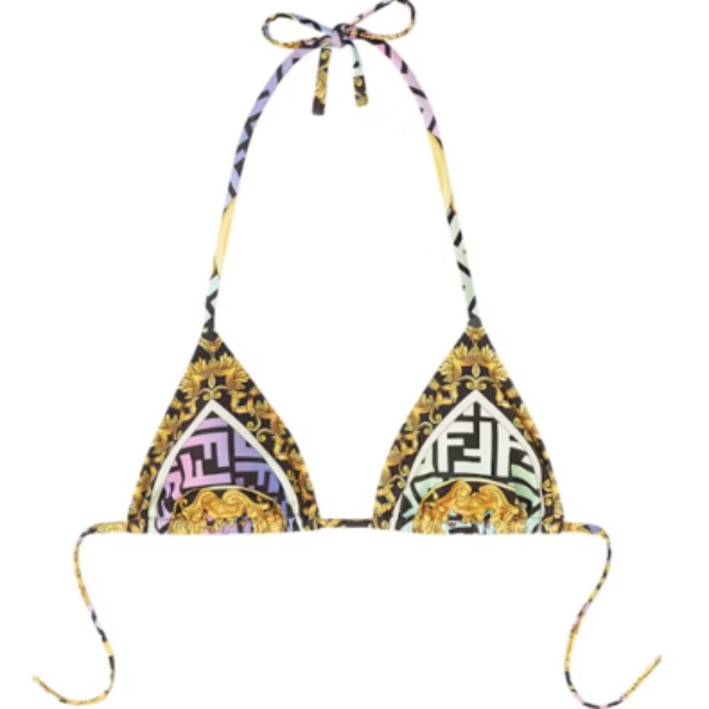 Fendi Fendace Baroque Bikini Top, NWOT